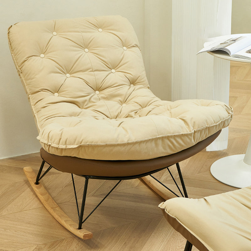 Simple Modern Style Chair Waterproof Single Rocker Chair for Bedroom and Living Room