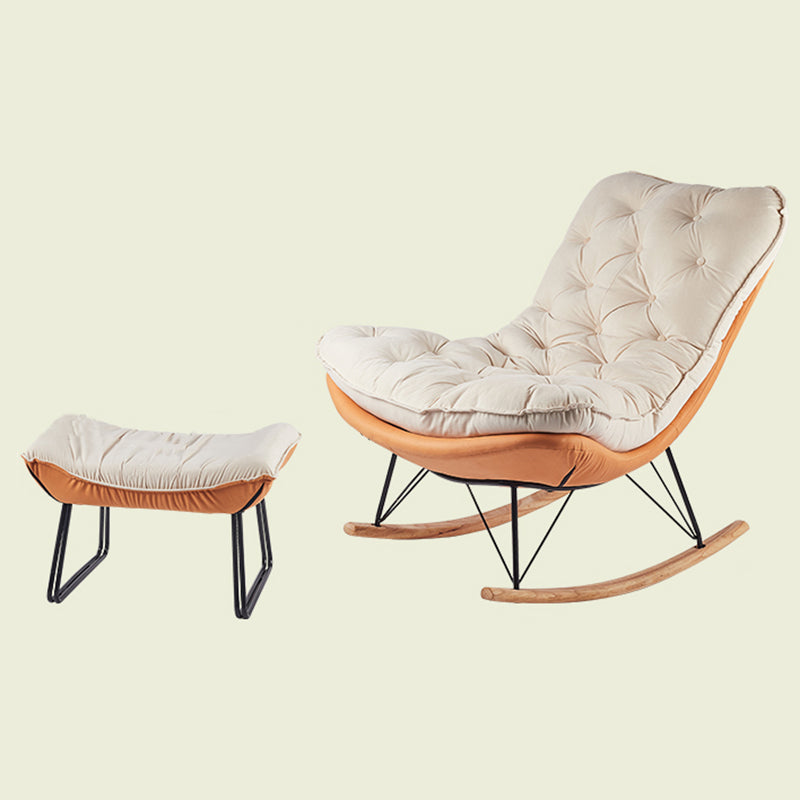 Simple Modern Style Chair Waterproof Single Rocker Chair for Bedroom and Living Room