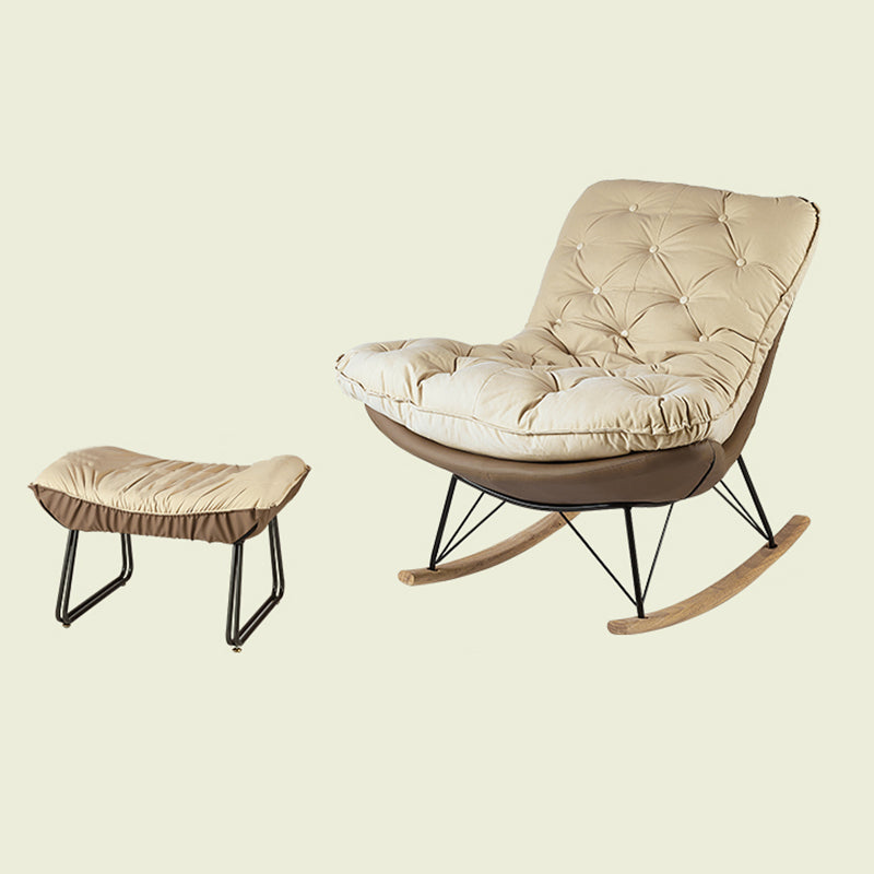 Simple Modern Style Chair Waterproof Single Rocker Chair for Bedroom and Living Room