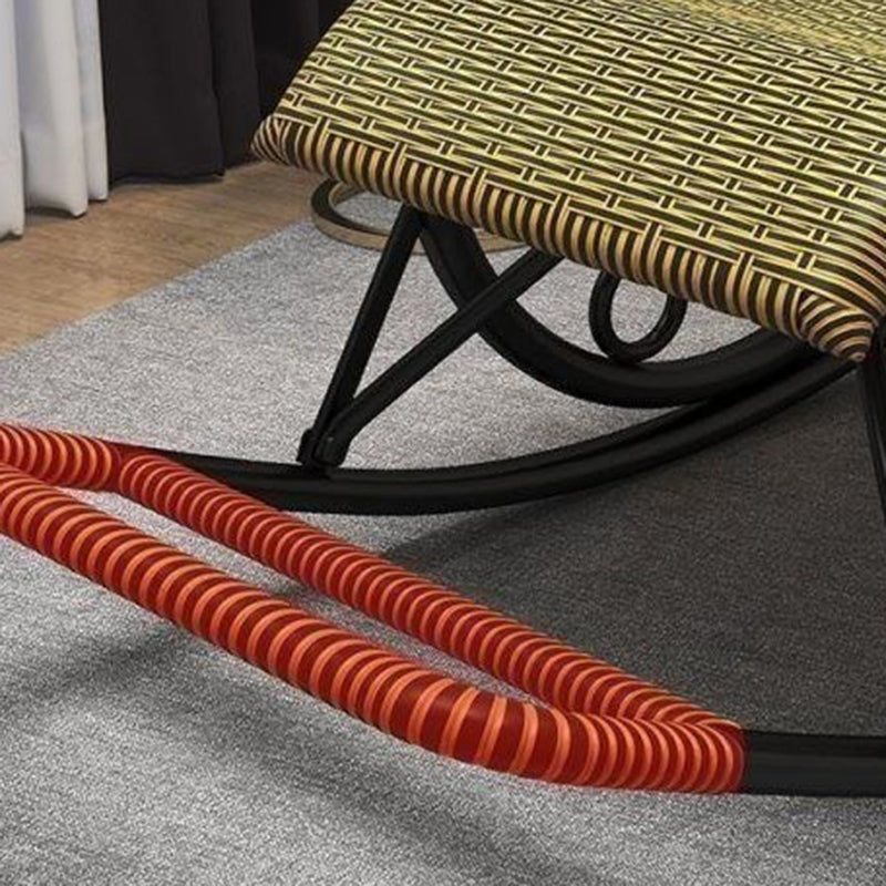 Contemporary Woven Rope Rocker Chair Wicker Rocking Chair for Home Decor