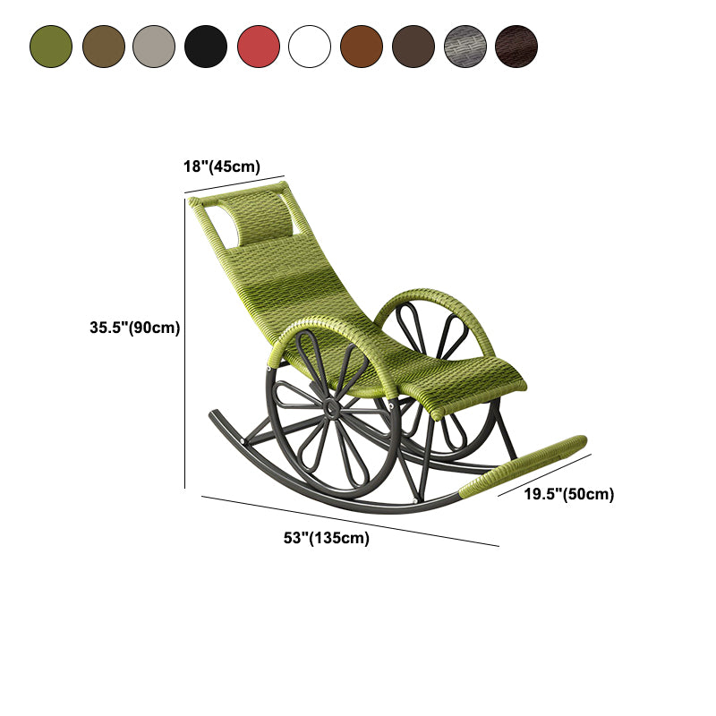 Modern Rattan Rocking Chair Woven Rope Rocker Chair for Drawing Room