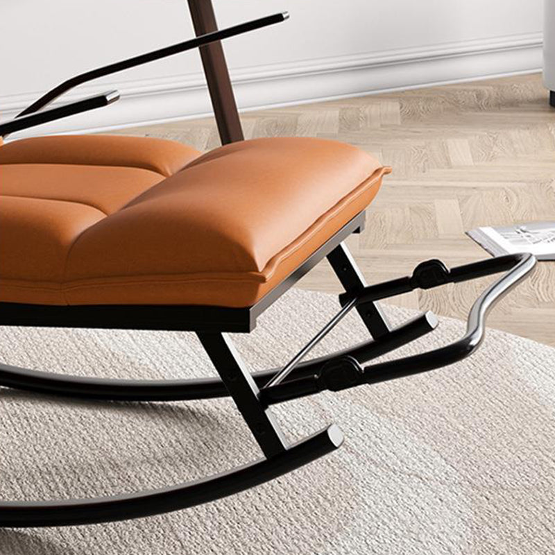 Modern Rocking Chair Upholstered Button-Tufted Reclining Rocking Accent Chair