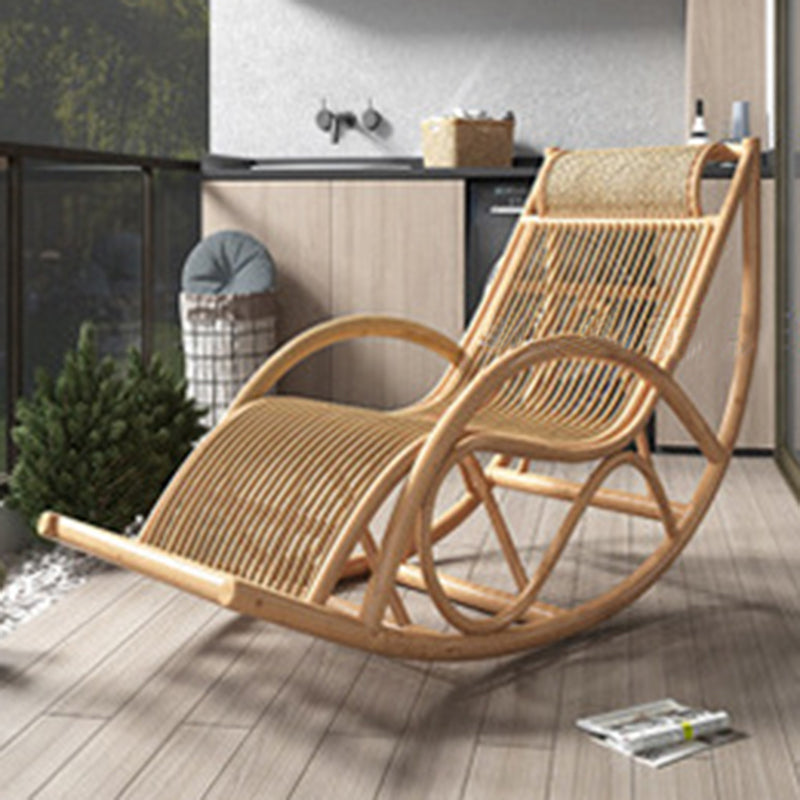 Natural Real Rattan Rocking Chair Lazy Indoor Rocking Chair for Break