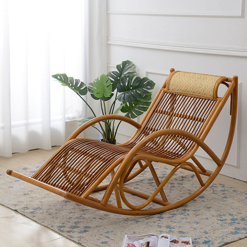 Natural Real Rattan Rocking Chair Lazy Indoor Rocking Chair for Break