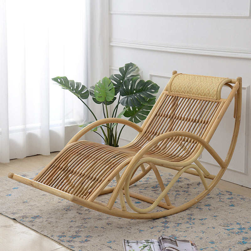 Natural Real Rattan Rocking Chair Lazy Indoor Rocking Chair for Break