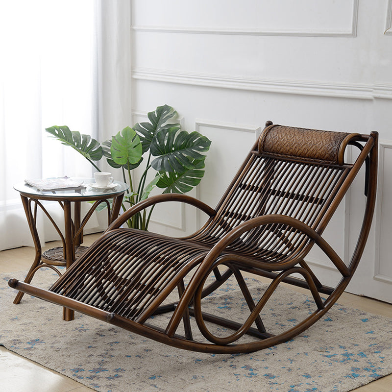 Natural Real Rattan Rocking Chair Lazy Indoor Rocking Chair for Break