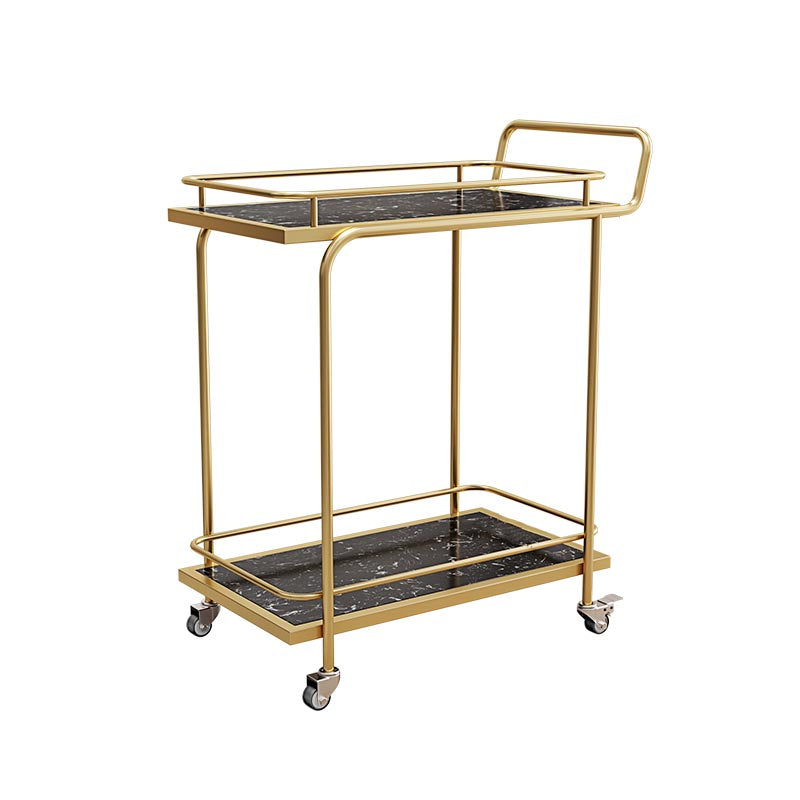 Contemporary Metal Prep Table 33.86"H Rolling Prep Table with Open Storage
