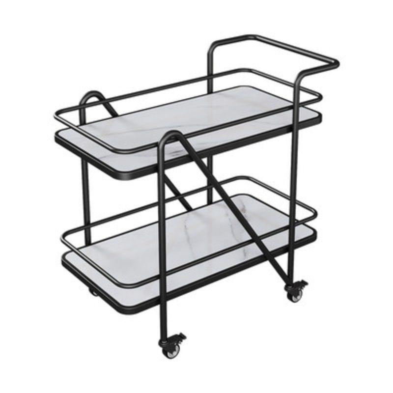 32.28" High Modern Prep Table Rolling Stone Prep Table for Dining Room