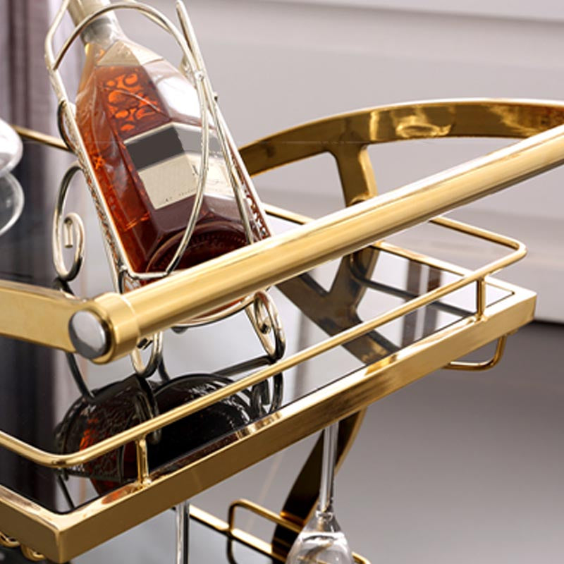 32.68" High Modern Prep Table Rolling Metal Prep Table for Home