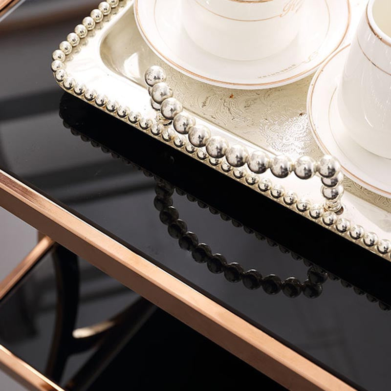 33.07" High Modern Prep Table Rolling Metal Prep Table for Home