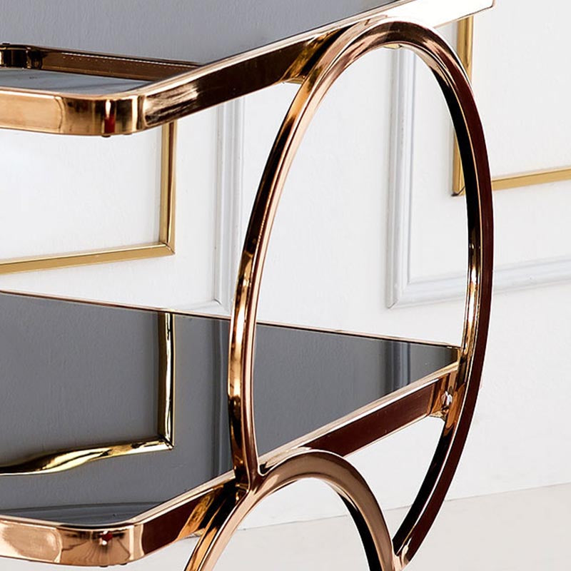 33.07" High Modern Prep Table Rolling Metal Prep Table for Home