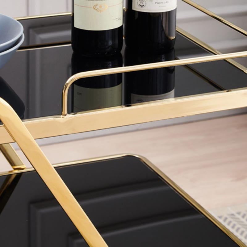 33.07" High Modern Style Prep Table Rolling Metal Prep Table for Home