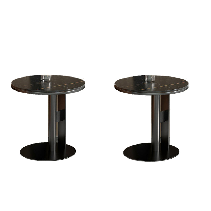 Minimalist Slate Side End Table Pedestal Side End Table for Living Room