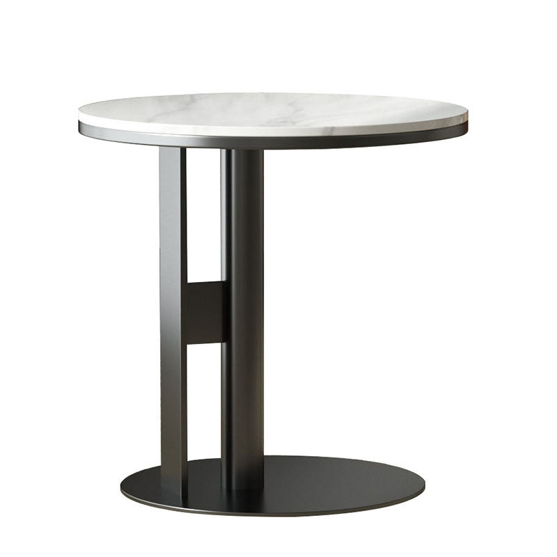 Minimalist Slate Side End Table Pedestal Side End Table for Living Room
