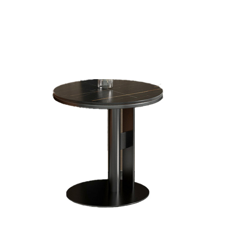 Minimalist Slate Side End Table Pedestal Side End Table for Living Room