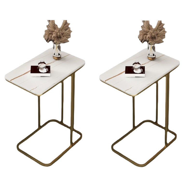 Rectangular C Side End Table Minimalist Slate Side End Table