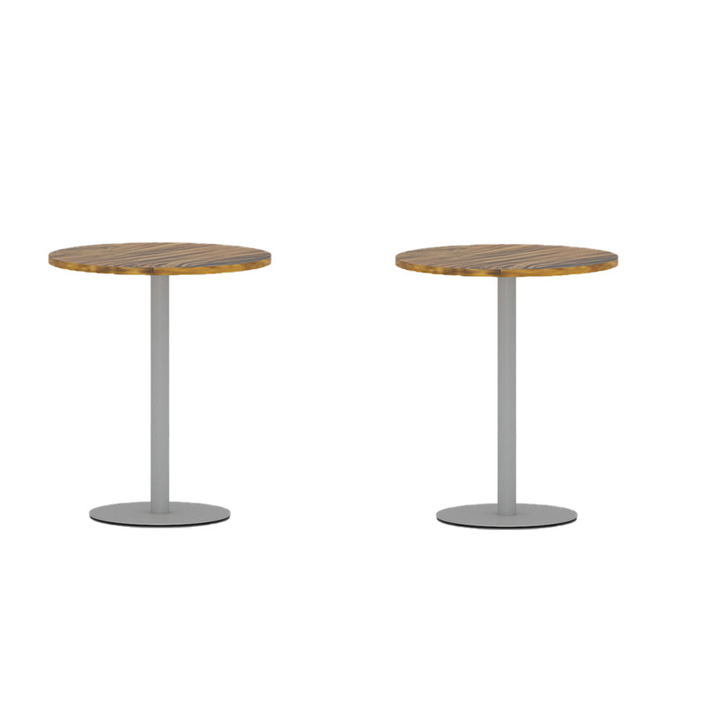 Round Pedestal End Table Minimalist Wood Side End Table for Living Room