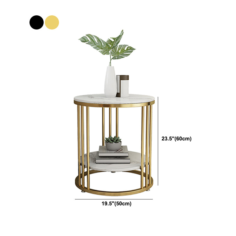 Minimalist Round Corner Table Frame Sofa Side Table for Living Room