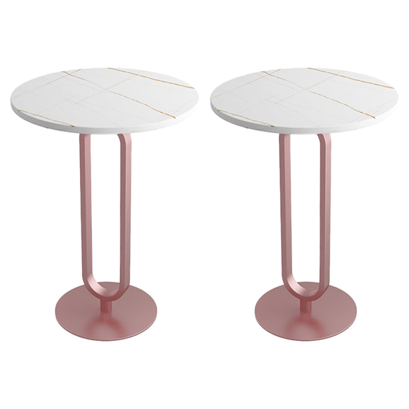 Minimalist Round Corner Table Pedestal Sofa Side Table for Living Room