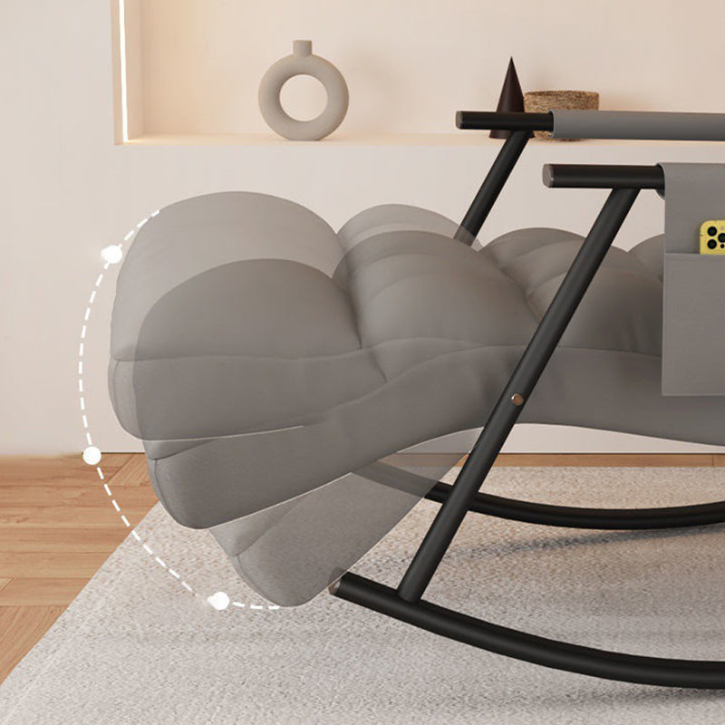 Modern Rocker Chair Upholstered Zero Gravity Button-Tufted Rocking Accent Chair