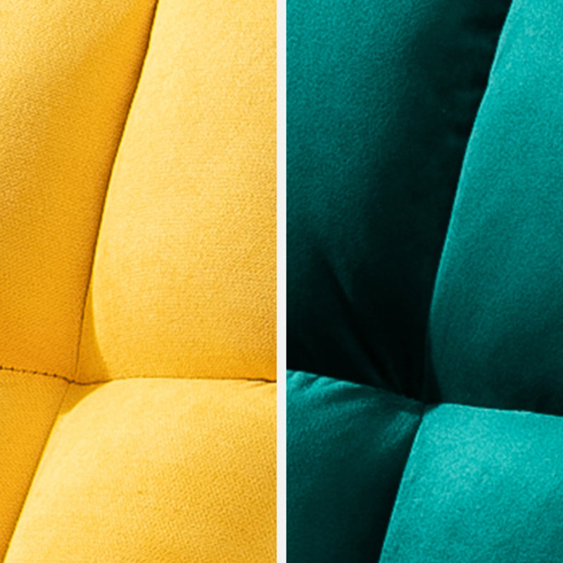 Modern Rocker Chair Upholstered Dark Legs Glider Button-Tufted