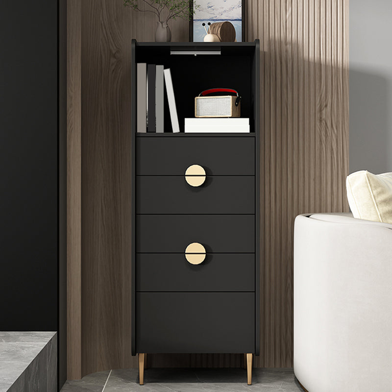 Modern Rectangle Chest Wood Straight Legs Side Cabinet with Drawer
