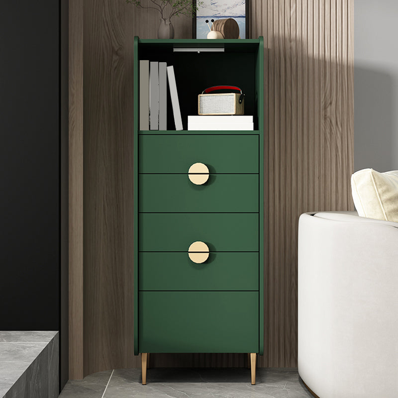 Modern Rectangle Chest Wood Straight Legs Side Cabinet with Drawer