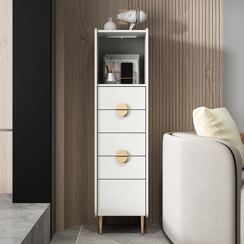 Modern Rectangle Chest Wood Straight Legs Side Cabinet with Drawer