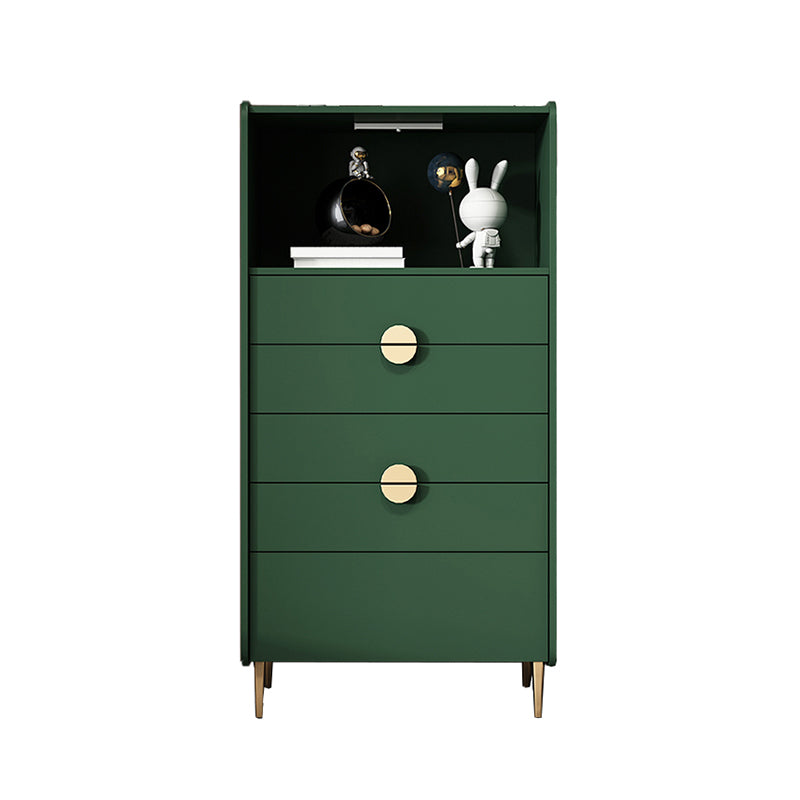 Modern Rectangle Chest Wood Straight Legs Side Cabinet with Drawer