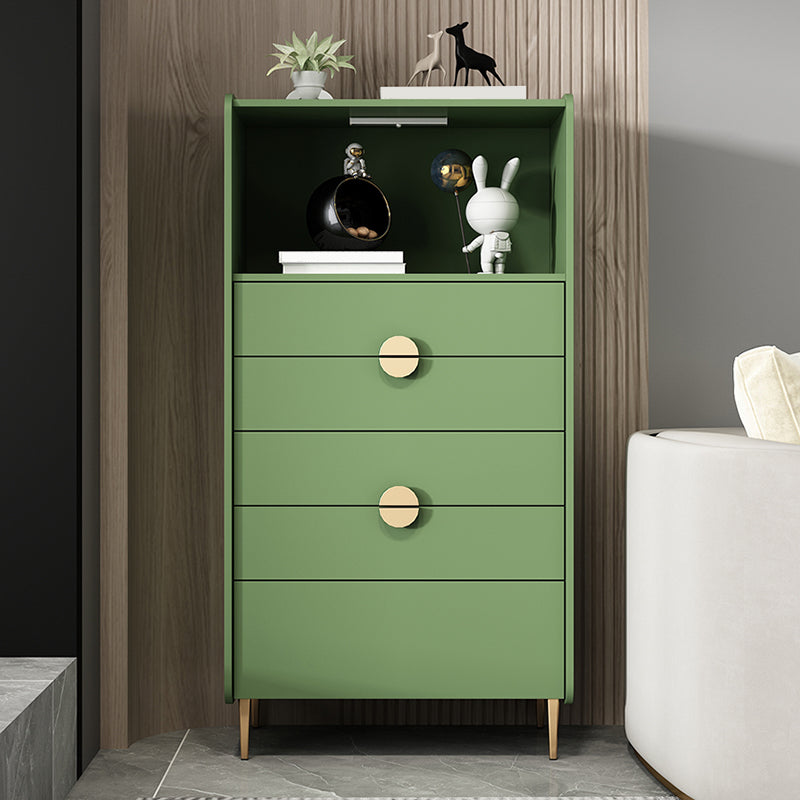 Modern Rectangle Chest Wood Straight Legs Side Cabinet with Drawer