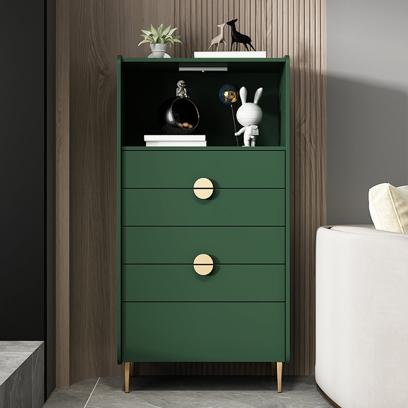 Modern Rectangle Chest Wood Straight Legs Side Cabinet with Drawer