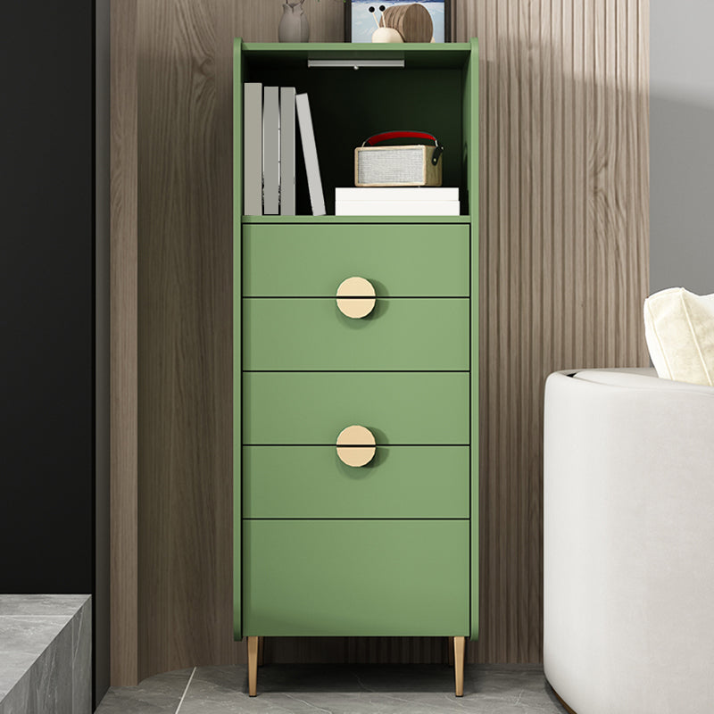 Modern Rectangle Chest Wood Straight Legs Side Cabinet with Drawer