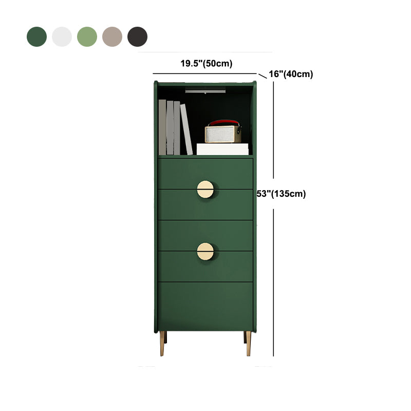 Modern Rectangle Chest Wood Straight Legs Side Cabinet with Drawer