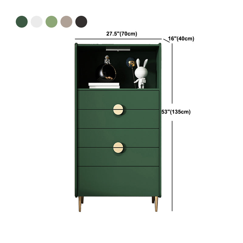 Modern Rectangle Chest Wood Straight Legs Side Cabinet with Drawer