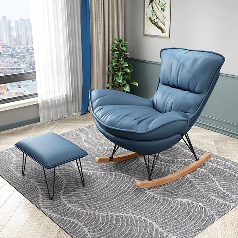 Rocker Chair Whole Colored Scratch Resistant Modern Fabric Rocker Chair with Ottoman