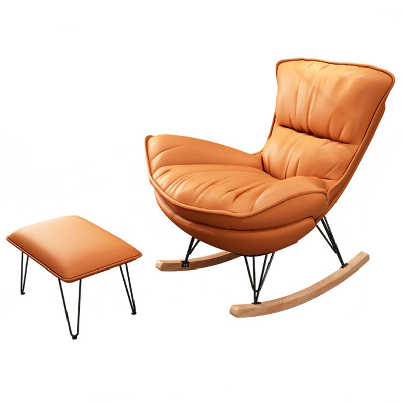 Rocker Chair Whole Colored Scratch Resistant Modern Fabric Rocker Chair with Ottoman