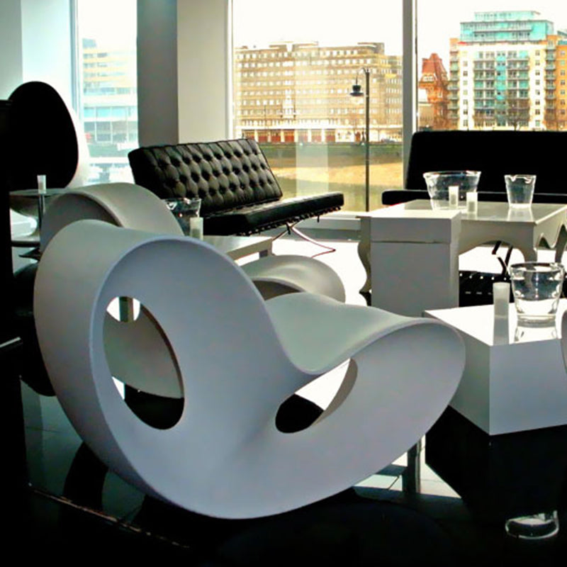 Contemporary Rocking Accent Chair Plastic & Acrylic Rocker Chair