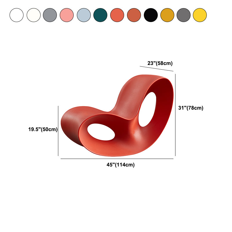 Contemporary Rocking Accent Chair Plastic & Acrylic Rocker Chair