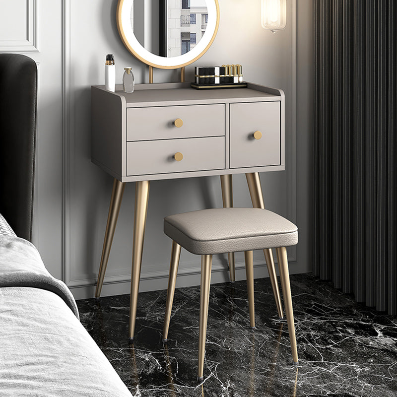 Contemporary Vanity Makeup Table Set 3 Drawer Vanity Dressing Table