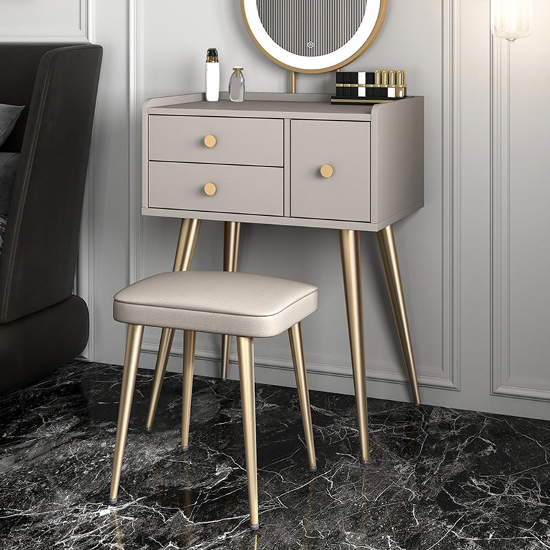 Contemporary Vanity Makeup Table Set 3 Drawer Vanity Dressing Table