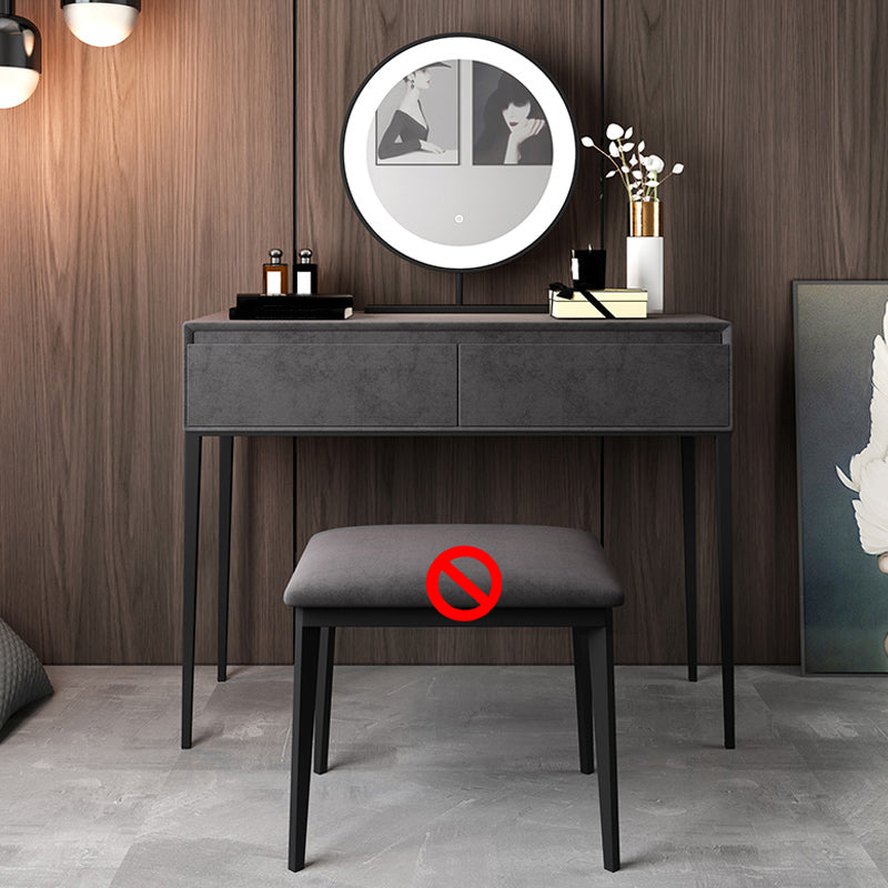 Contemporary Solid Wood Vanity Makeup Table Set 2-Drawer Vanity Dressing Table