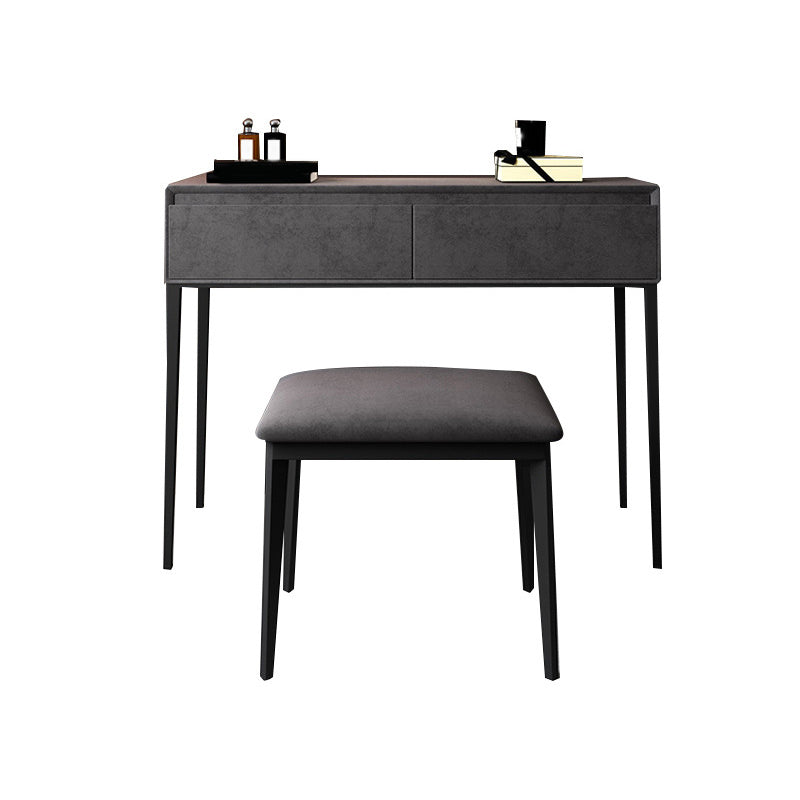 Contemporary Solid Wood Vanity Makeup Table Set 2-Drawer Vanity Dressing Table