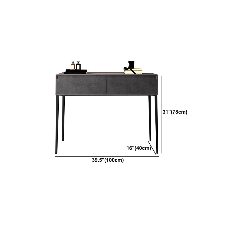 Contemporary Solid Wood Vanity Makeup Table Set 2-Drawer Vanity Dressing Table