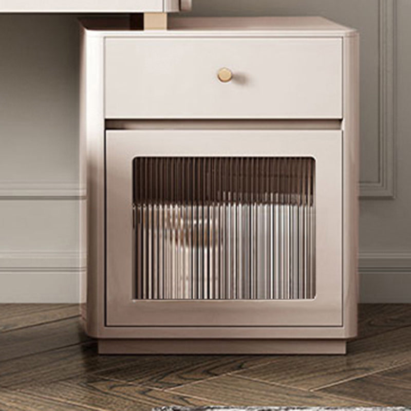 Glam Makeup Vanity Desk Slate Top Dressing Table With 3 Storage Drawers