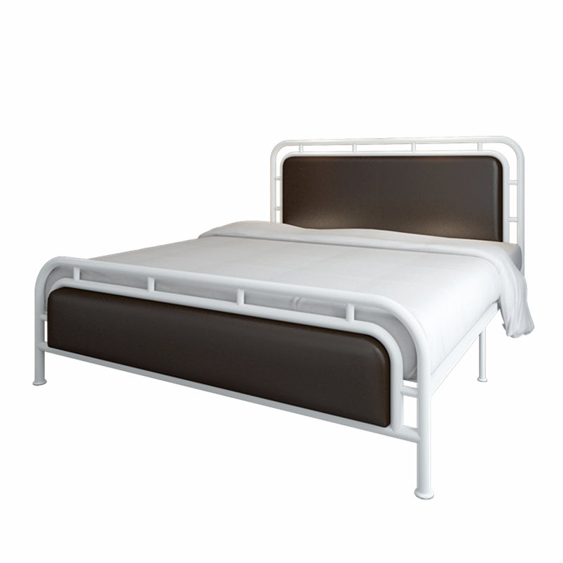 Glam Open-Frame Bed Metal and Upholstered Standard Bed, 43.3" Tall