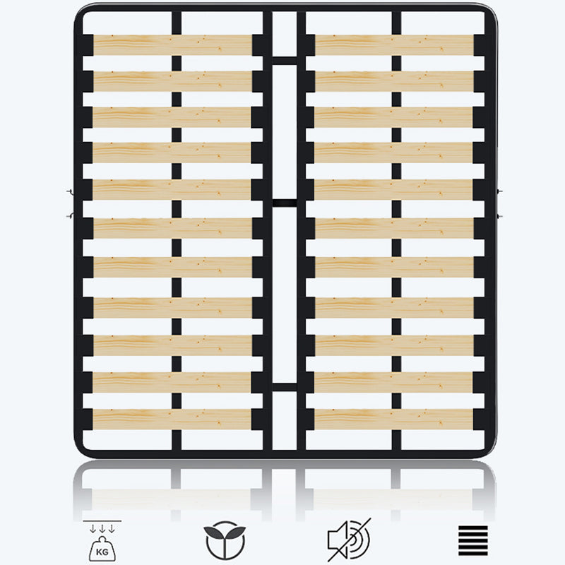37.4" Tall Glam Panel Bed Wood and Upholstered Standard Bed in White
