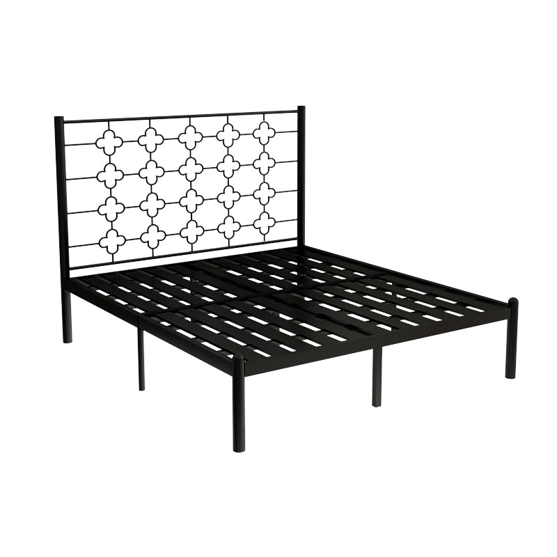 Metallic Open-Frame Bed Glam Standard Bed with Headboard, 49" Tall