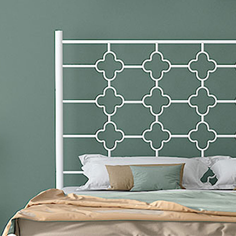 Metallic Open-Frame Bed Glam Standard Bed with Headboard, 49" Tall