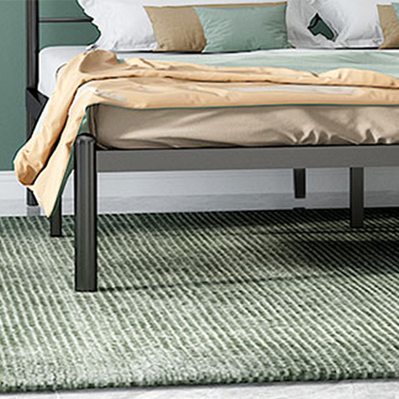 Metallic Open-Frame Bed Glam Standard Bed with Headboard, 49" Tall