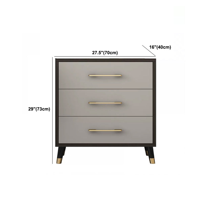 Classic Glam Wood Storage Chest Dresser Bedroom Gray Dresser